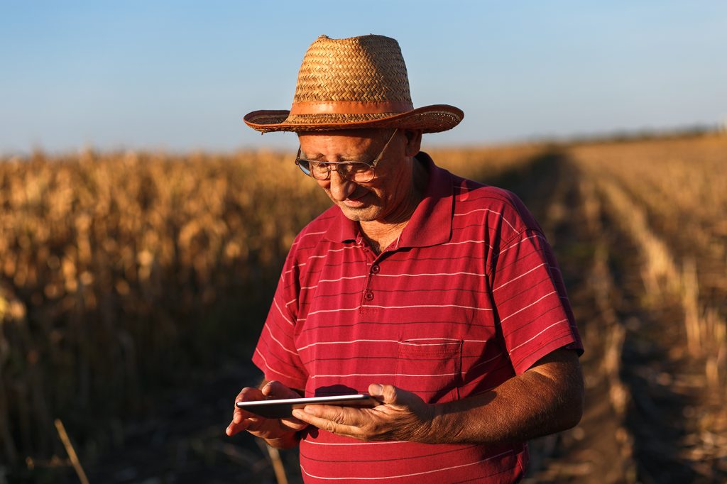 senior farmer standing in corn field with tablet e 2025 01 29 12 45 58 utc